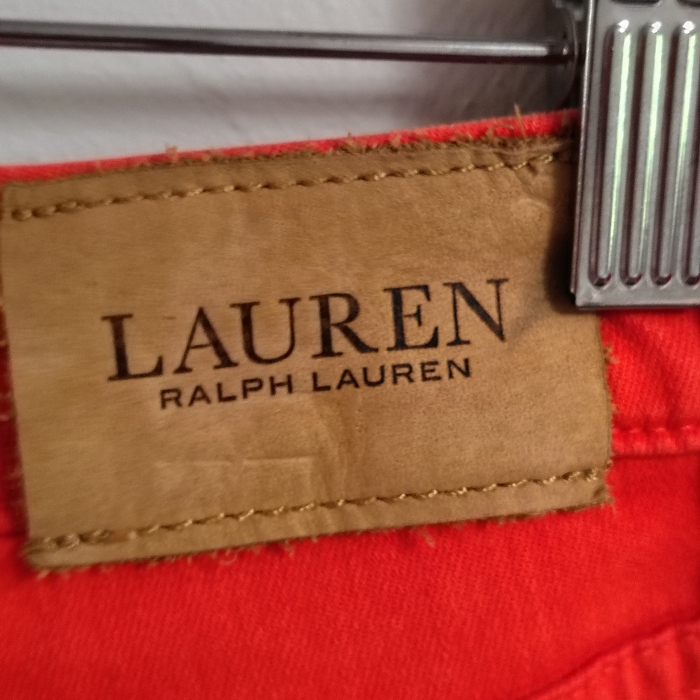 Lauren Ralph Lauren Vivid Orange Skinny Jeans Size 14